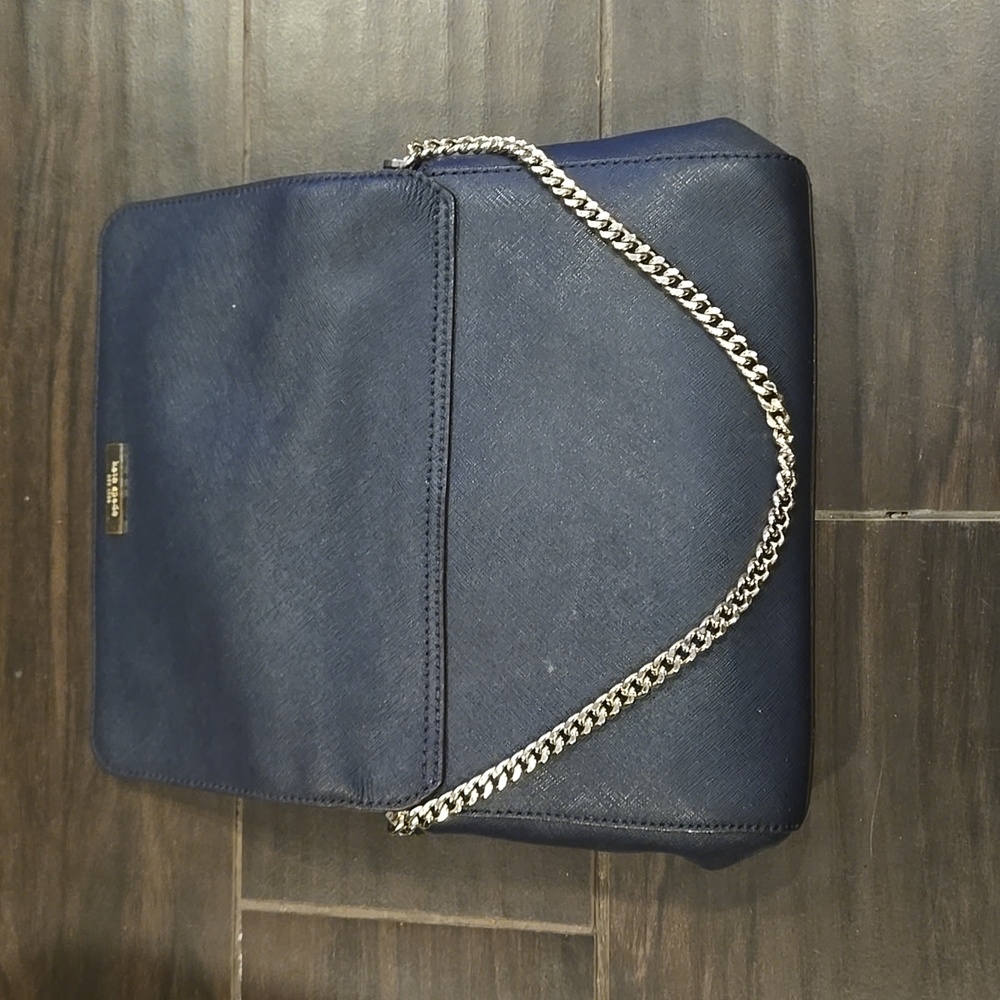 Kate Spade Navy Blue Under Shoulder Arm/Wrist Purse Clutch Purse - Picture 4 of 11